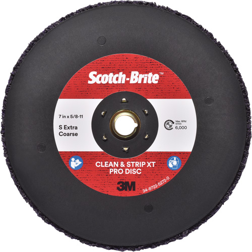 Disque  Clean and Strip  XT Pro Scotch-Brite, 7" dia., Grain Extra grossier, Carbure de silicium Ontario Packaging