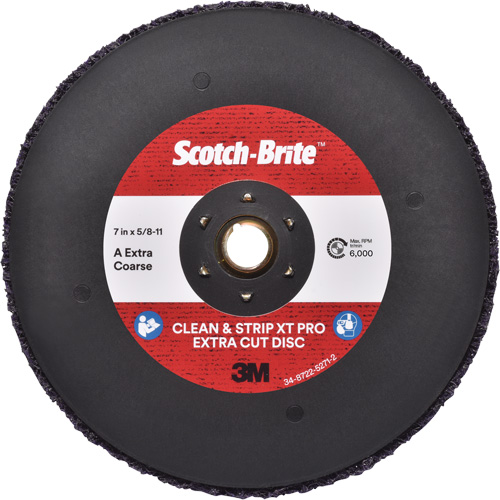 Scotch-Brite Clean & Strip XT Pro Extra Cut Disc, 7" Dia., Extra Coarse Grit, Aluminum Oxide Ontario Packaging