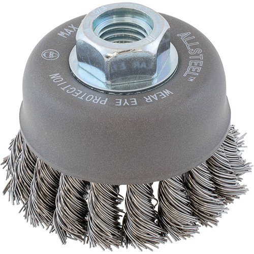 Brosse m&eacute;tallique ALLSTEEL, 3" dia. x 5/8"-11 arbre Ontario Packaging
