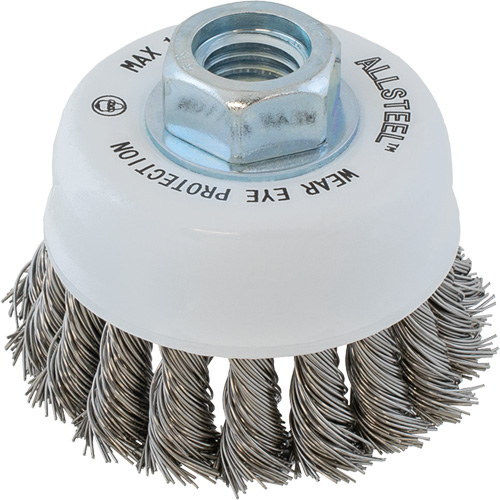 Brosse m&eacute;tallique ALLSTEEL, 3" dia. x 5/8"-11 arbre Ontario Packaging