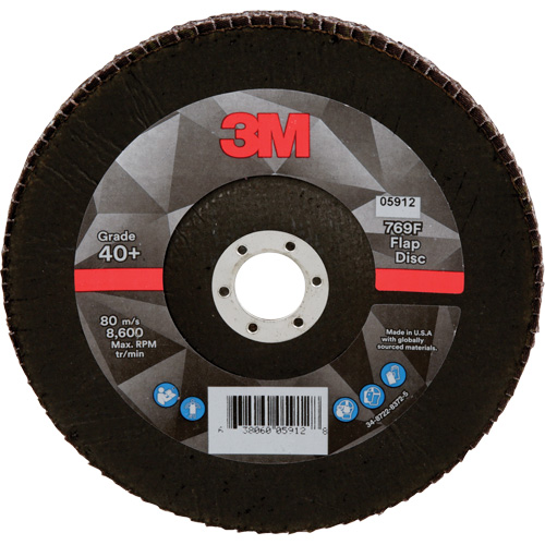 769F Quick Change Flap Disc, 7" x 7/8", Type 29, 120+ Grit, Aluminum Oxide/Ceramic Ontario Packaging