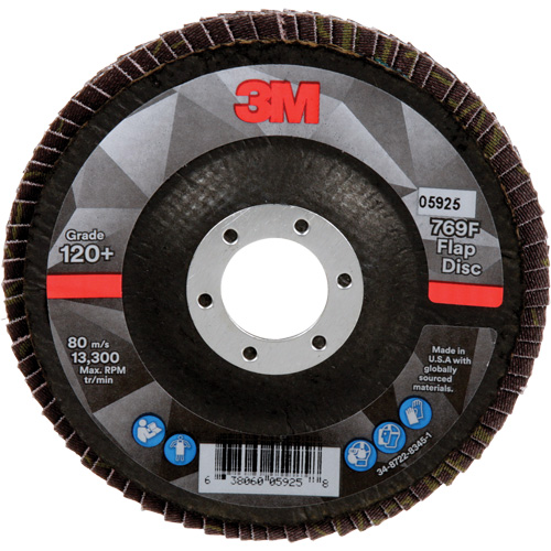 769F Quick Change Flap Disc, 4-1/2" x 7/8", Type 29, 120+ Grit, Ceramic Ontario Packaging