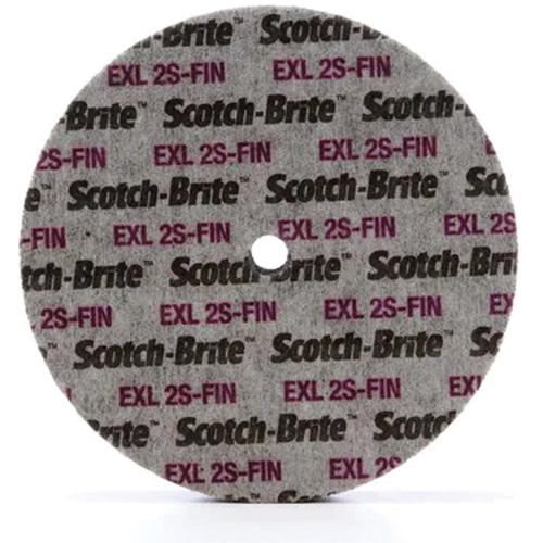 Scotch-Brite EXL Unitized Wheel, 6" x 1/4", 1/4" Arbor, Fine Grit, Silicon Carbide Ontario Packaging