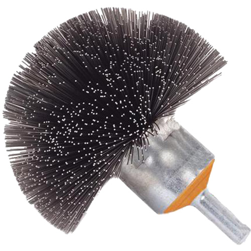 Spherical Mounted Crimped Wire Brush, 1-1/2", 0.008" Fill, 1/4" Shank Ontario Packaging