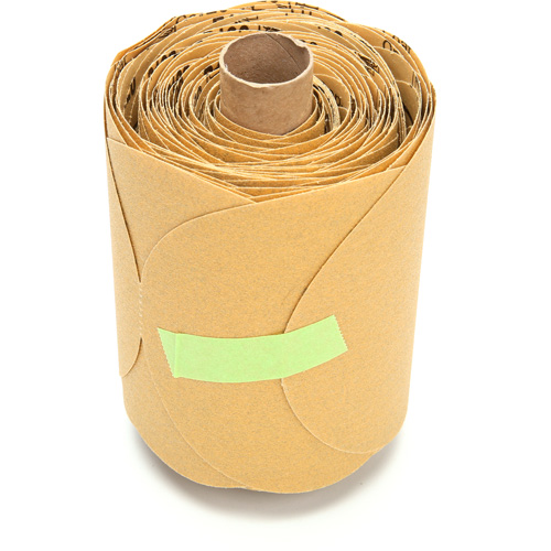 Stikit Gold Paper 216U Disc Roll, Aluminum Oxide, 5" W x 52' L, P120 Grit Ontario Packaging