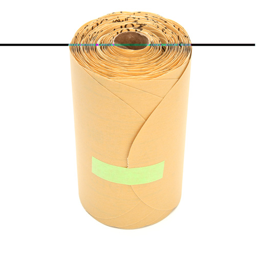 Stikit Gold Paper 216U Disc Roll, Aluminum Oxide, 6" W x 87' L, P400 Grit Ontario Packaging