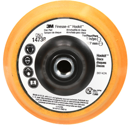 Finesse-it Hookit Disc Pad, 5" Dia. Ontario Packaging