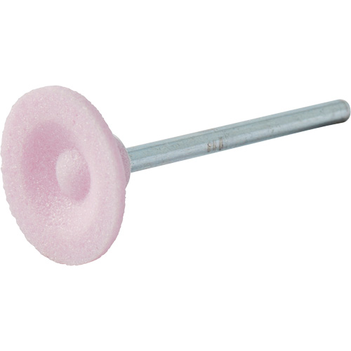 Vitrified Bond Mounted Point, B81, Aluminum Oxide, 3/4" Dia., 3/16" L, 80 Grit Ontario Packaging