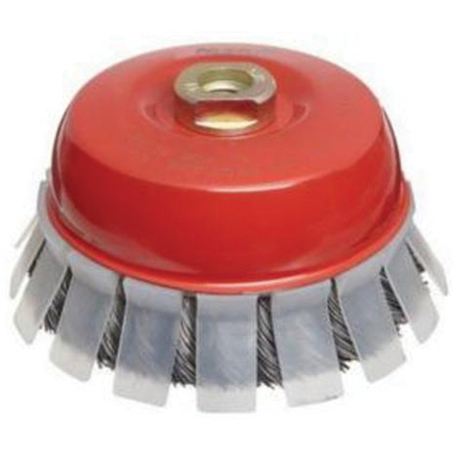 Brosse-boisseau &agrave; fils nou&eacute;s avec protecteur, 2-3/4" dia. x 5/8"-11 arbre Ontario Packaging