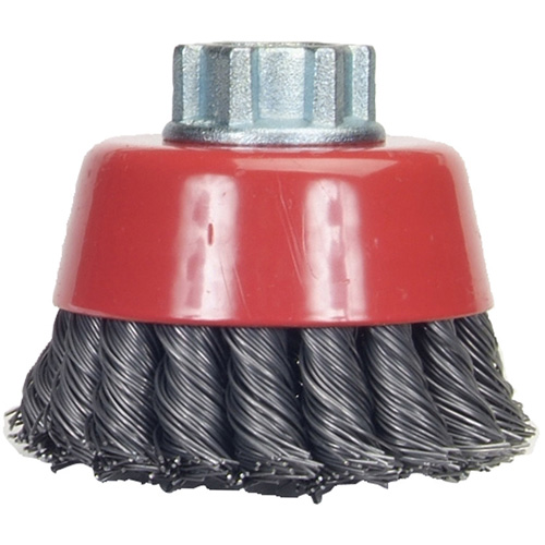 Brosse-boisseau &agrave; fils nou&eacute;s, 6" dia. x 5/8"-11 arbre Ontario Packaging