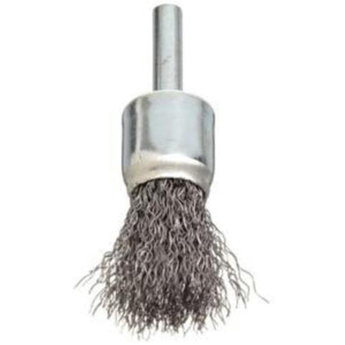 Stem Mounted Crimped Wire Brush, 3/4", 0.006" Fill, 1/4" Shank Ontario Packaging