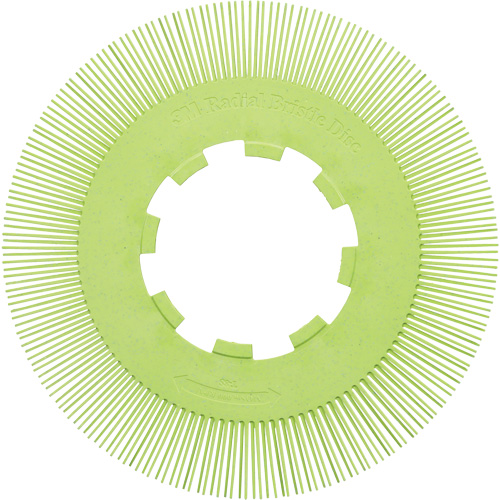 Brosse radiale en soies de pr&eacute;cision type S PN-RB sans adaptateur Scotch-Brite, C&eacute;ramique, Grain 50+, 8" dia. Ontario Packaging