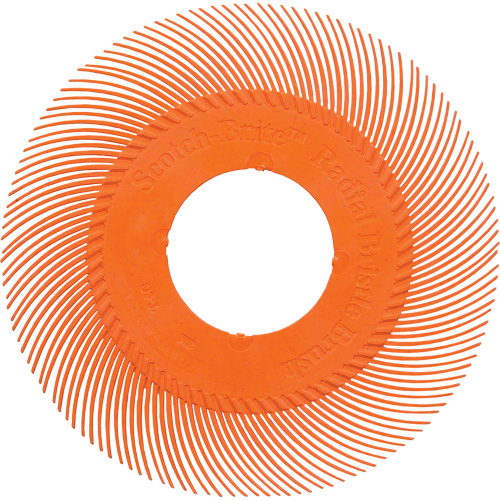 Brosse radiale en soies de pr&eacute;cision type C PN-RB sans adaptateur Scotch-Brite , C&eacute;ramique, Grain 80+, 6" dia. Ontario Packaging