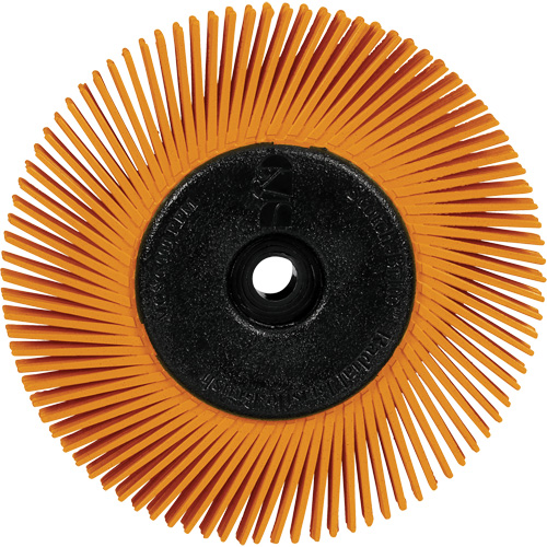 Brosse radiale en soies de pr&eacute;cision type A PN-RB avec adaptateur Scotch-Brite , C&eacute;ramique, Grain 80+, 6" dia. Ontario Packaging