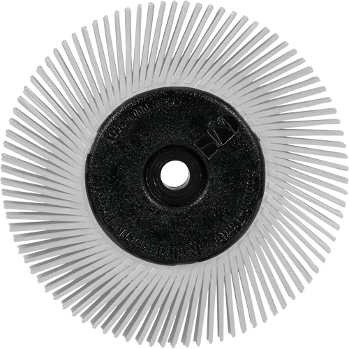 Brosse radiale en soies de pr&eacute;cision type A PN-RB avec adaptateur Scotch-Brite , C&eacute;ramique, Grain 120+, 6" dia. Ontario Packaging