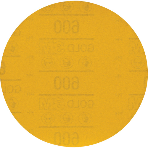 Hookit Gold Abrasive Disc 09260, 6" Dia., 600 Grit, Aluminum Oxide, C-Weight Ontario Packaging