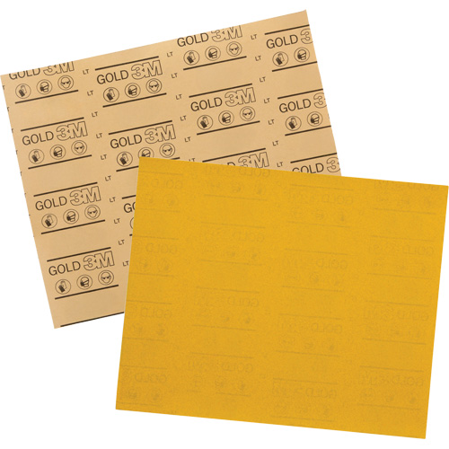 Gold Abrasive Sheet 12544, 9" x 11", 220 Grit, Aluminum Oxide Ontario Packaging