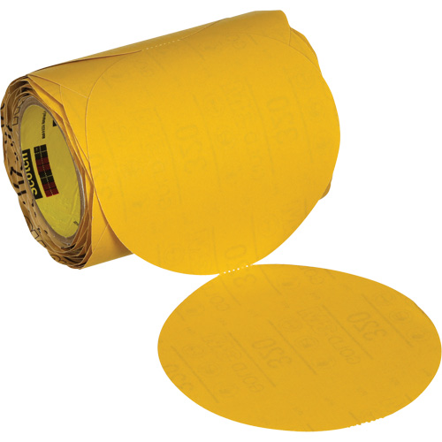 Stikit Gold Abrasive Disc Roll 09317, 6" Dia., 320 Grit, Aluminum Oxide Ontario Packaging