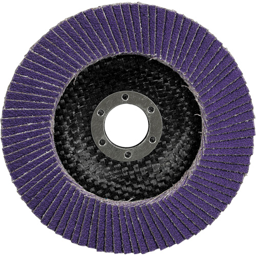 Cubitron 3 Conical  Flap Disc 1169F, 4-1/2" x 7/8", Type T29, 80+ Grit, Ceramic Ontario Packaging