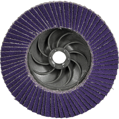 Cubitron 3 Conical  Flap Disc with Quick Change 1169F, 4-1/2" x 5/8"-11, Type T29, 80+ Grit, Ceramic Ontario Packaging
