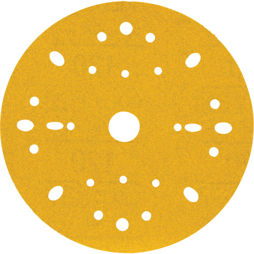 Disque abrasif dor&eacute; Hookit, dia 6", Grain 120, Oxyde d'aluminium, Poids C Ontario Packaging