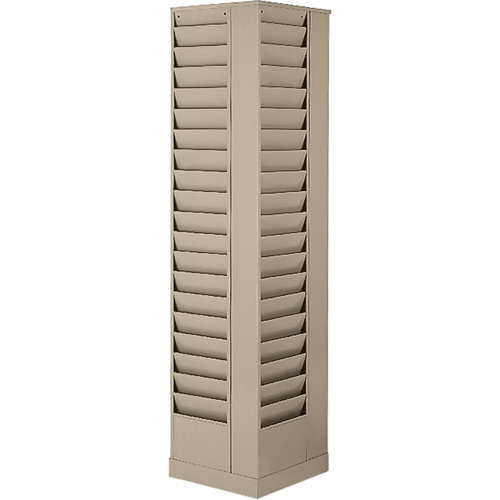 Literature Storage Racks, Rotating, 23 Slots, Steel, 14-1/8" W x 14-1/8" D x 66" H Ontario Packaging