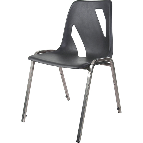 Chaise empilable, Vinyle, Hauteur 31", Capacit&eacute; 275 lb, Noir Ontario Packaging