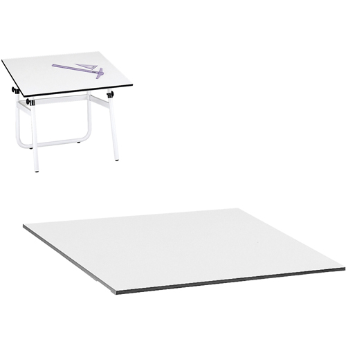 Table Top for Vista Adjustable Drawing Table, 48" W x 3/4" H, White Ontario Packaging