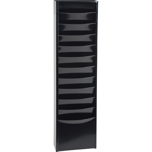 Literature Storage Racks, Stationary, 11 Slots, Steel, 9-3/4" W x 4-1/8" D x 36" H Ontario Packaging