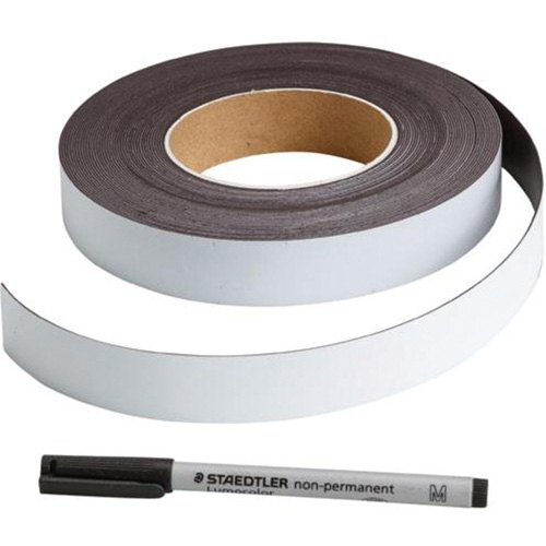 &eacute;tiquette magn&eacute;tique inscriptible, Magn&eacute;tique, 600" lo x 1" la Ontario Packaging