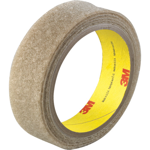 Flame-Resistant Fastener, Hook, 50 yds x 1", Adhesive, Beige Ontario Packaging