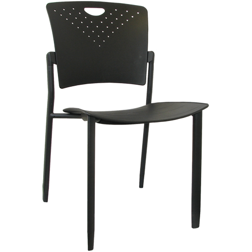 Chaises empilables MaxX StaxX, Polypropyl&egrave;ne, Hauteur 17-1/4", Capacit&eacute; 275 lb, Noir Ontario Packaging