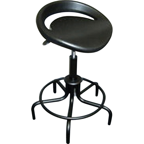 6000 Series Oversized Stool, Stationary, Adjustable, 25" - 30", Polyurethane Seat, Black Ontario Packaging