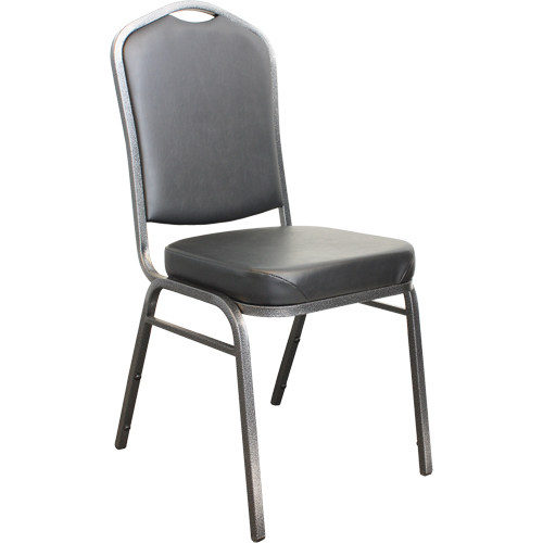 Stacking Chairs, Vinyl, 37" High, 275 lbs. Capacity, Black Ontario Packaging