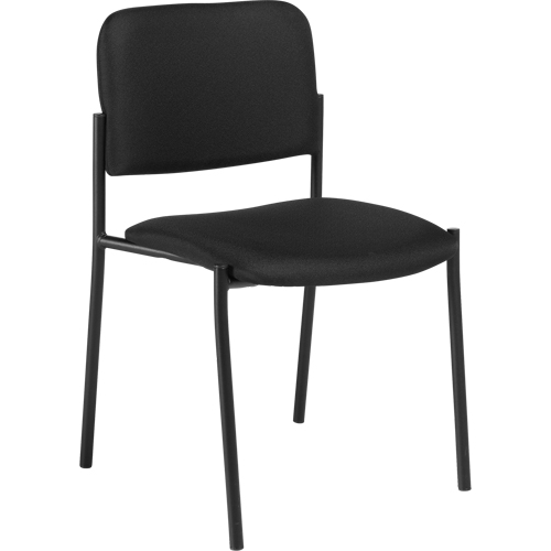Chaises sans accoudoirs empilables, Tissu, Hauteur 32", Capacit&eacute; 300 lb, Noir Ontario Packaging