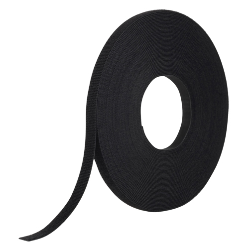 One-Wrap&reg; Fastener Tape, Hook & Loop, 25 yds x 1/2", Self-Grip, Black Ontario Packaging