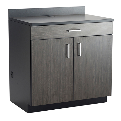 Armoire modulaire de base, M&eacute;lamine, 39" h x 36" la x 25" P, Nuit d'Asie/noir Ontario Packaging