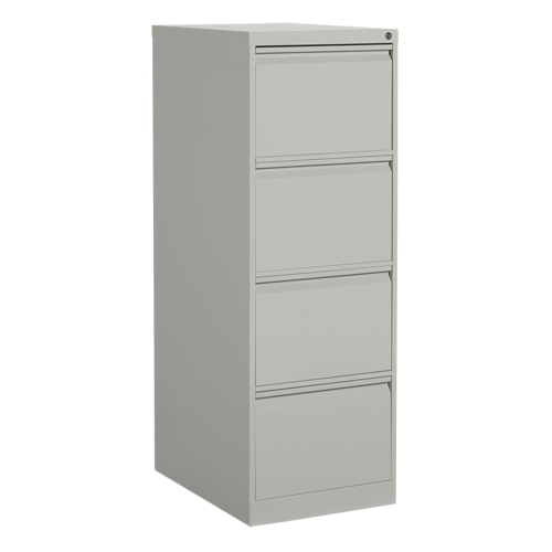 Vertical Filing Cabinet, Steel, 4 Drawers, 18-1/7" W x 25" D x 52" H, Grey Ontario Packaging
