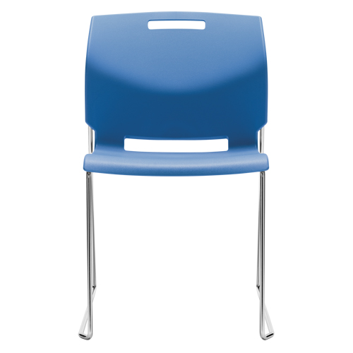 Chair, Plastic, 32-1/2" High, 300 lbs. Capacity, Blue Ontario Packaging