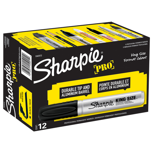 Marqueur permanent King Size, Noir, Pointe Ciseau Ontario Packaging