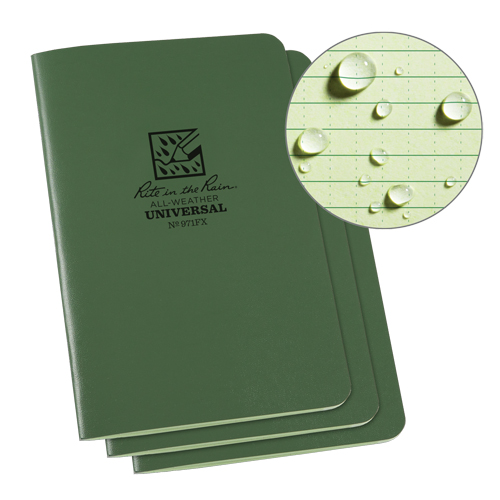 Notebook, Soft Cover, Green, 48 Pages, 4-5/8" W x 7" L Ontario Packaging