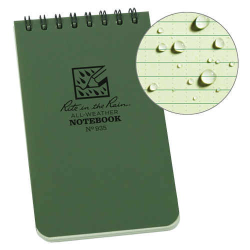 Pocket Top-Spiral Notebook, Soft Cover, Green, 100 Pages, 3" W x 5" L Ontario Packaging