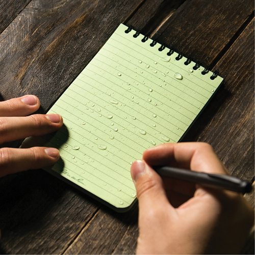 Pocket Top-Spiral Notebook, Soft Cover, Green, 100 Pages, 4" W x 6" L Ontario Packaging