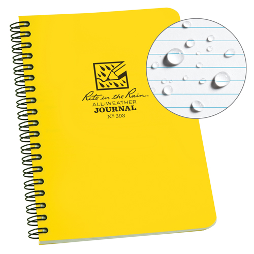 Carnet de notes de poche &agrave; spirale lat&eacute;rale, Couverture souple, Jaune, 64 Pages, 4-5/8" , 7"  Ontario Packaging