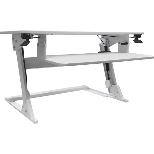 Goya Sit-Stand Workstation, Desktop Unit, 21" H x 35-2/5" W x 24" D, White Ontario Packaging