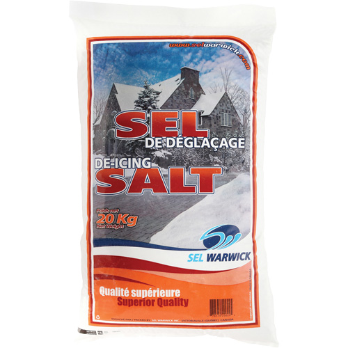 Ice Melting Salt, 44.1 lbs. (20 kg), Bag, -10°C (14°F) Ontario Packaging