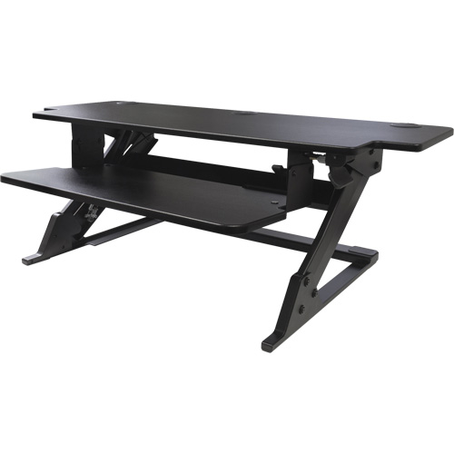 Poste de travail assis-debout Goya, Mod&egrave;le de bureau, 20" h x 42" la x 16" p, Noir Ontario Packaging