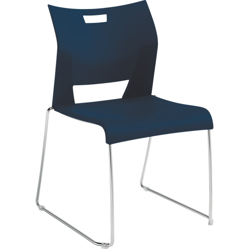 Chaise de formation sans bras Duet, Plastique, Hauteur 33-1/4", Capacit&eacute; 350 lb, Bleu Ontario Packaging