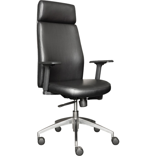Activ Series High Back Executive Chair, Polyurethane/Vinyl, Black, 275 lbs. Capacity Ontario Packaging