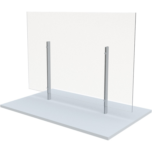 Freestanding Board Mount Sneeze Guard, 36" W x 36" H Ontario Packaging